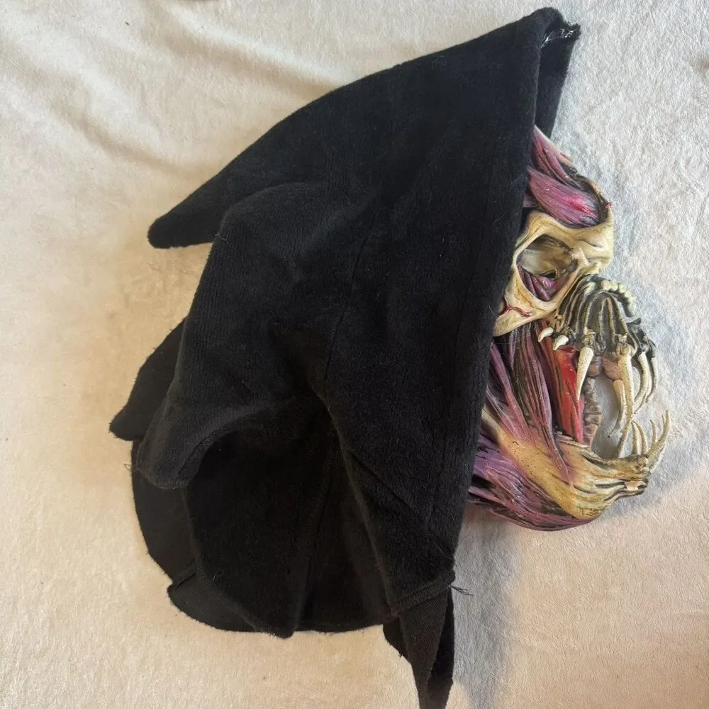 Vintage 1987 Be Something Studios Monster Alien Horror Halloween Mask Hood RARE